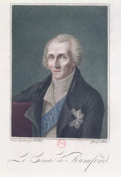 Benjamin Thompson (1753-1814) Count Rumford, engraved by B. Roger by Henriette Rath